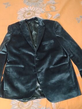 Men's Velvet Blazer - Dark Green Brand Wintage